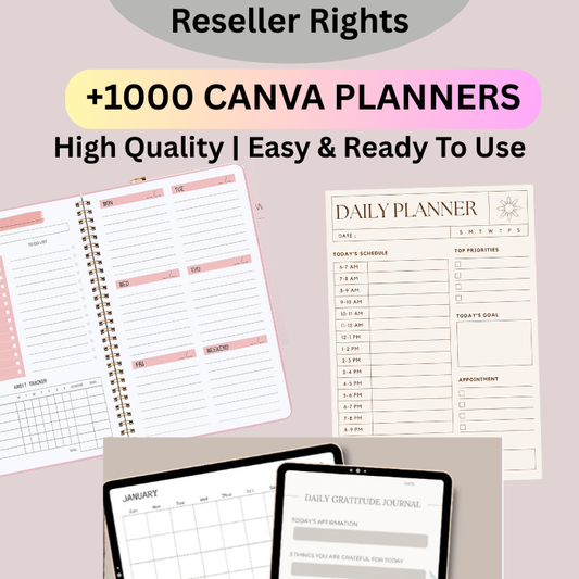 +1000 Canva Planners (37,000 Pages)