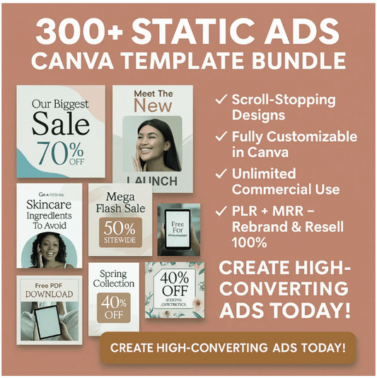300+ Static Ads Canva Templates